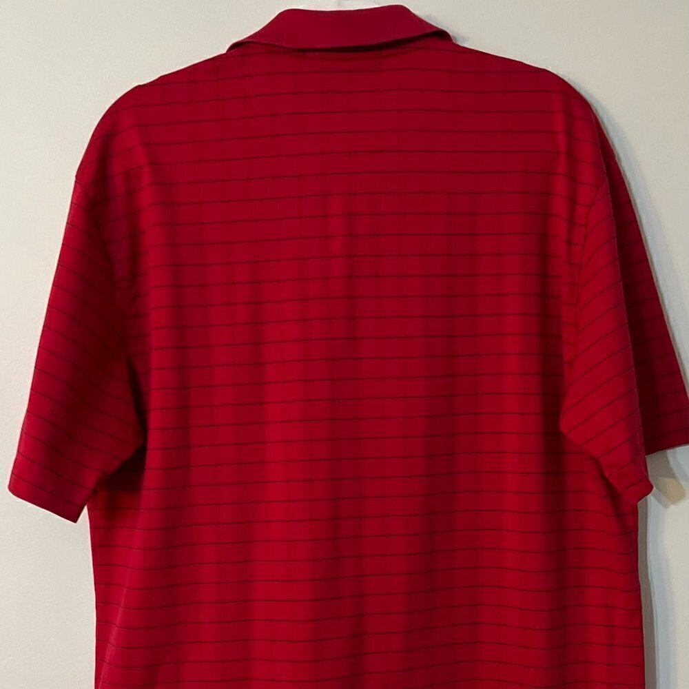 Tiger Woods Nike Golf Polo Men's Size Large Red Polyester Dri-Fit Rare Vintage - Picture 8 of 8